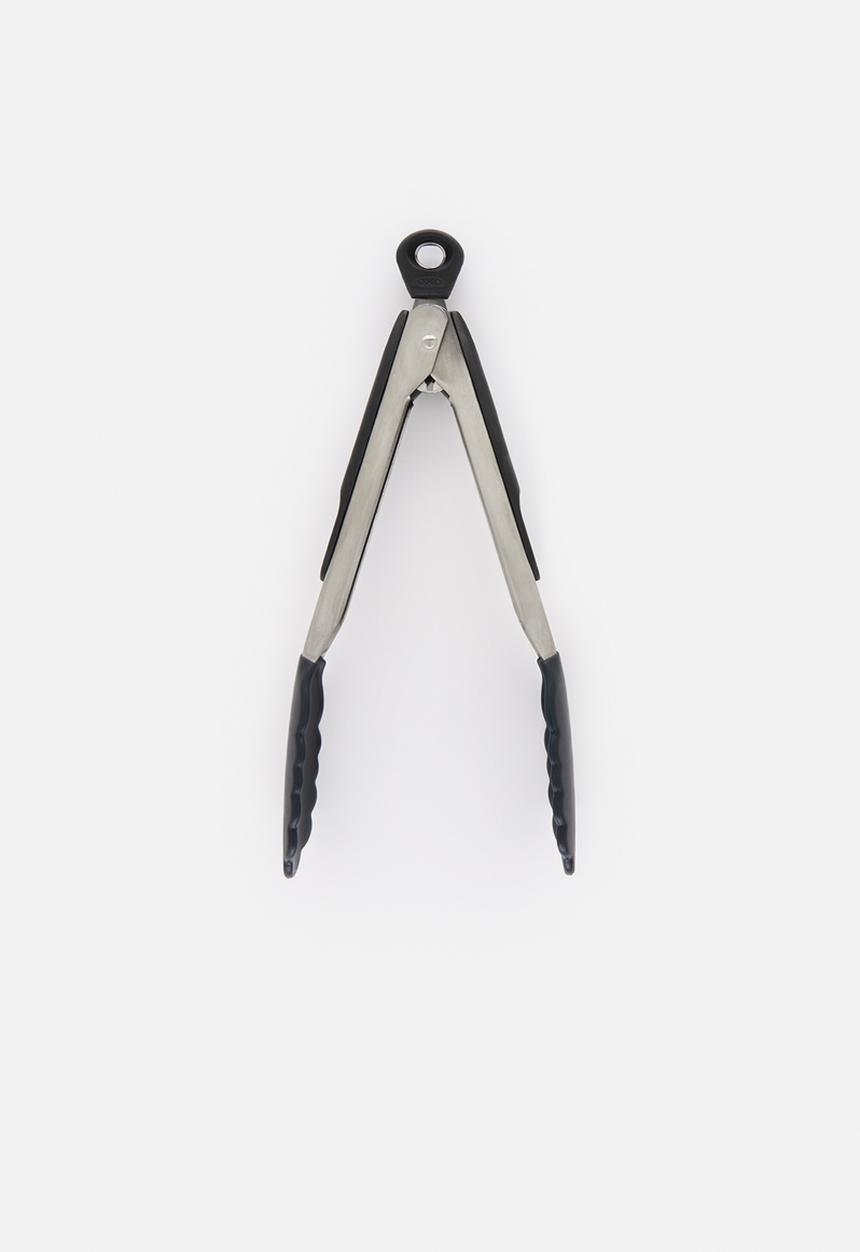 OXO - 9 inch silicone tongs - silver 