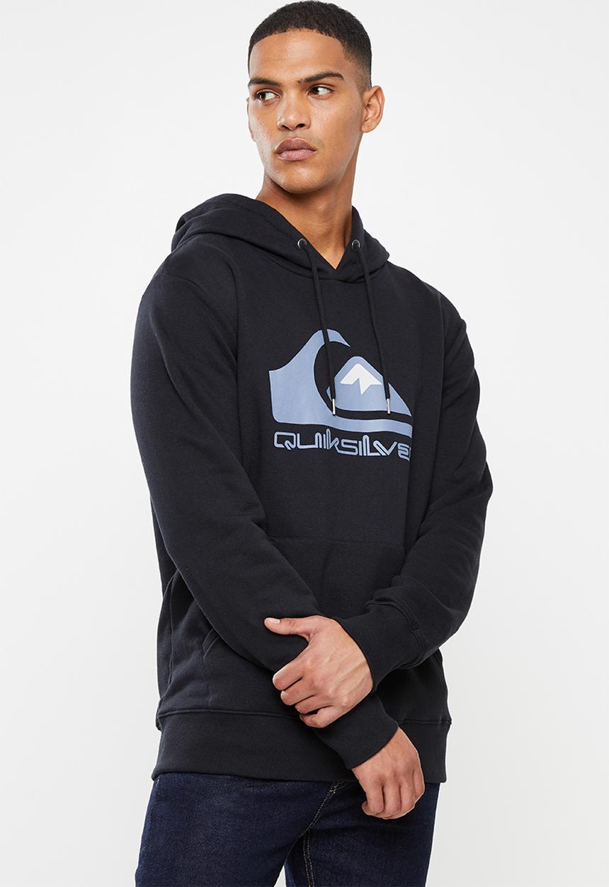 Quiksilver - Comp logo screen hoodie - black