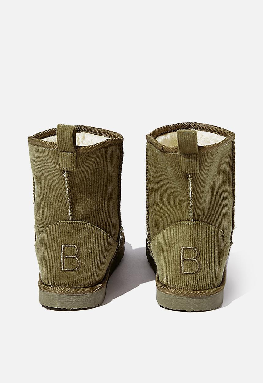Cotton On - Hallie short home boot - khaki cord