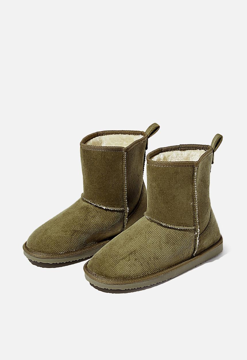 Cotton On - Hallie short home boot - khaki cord