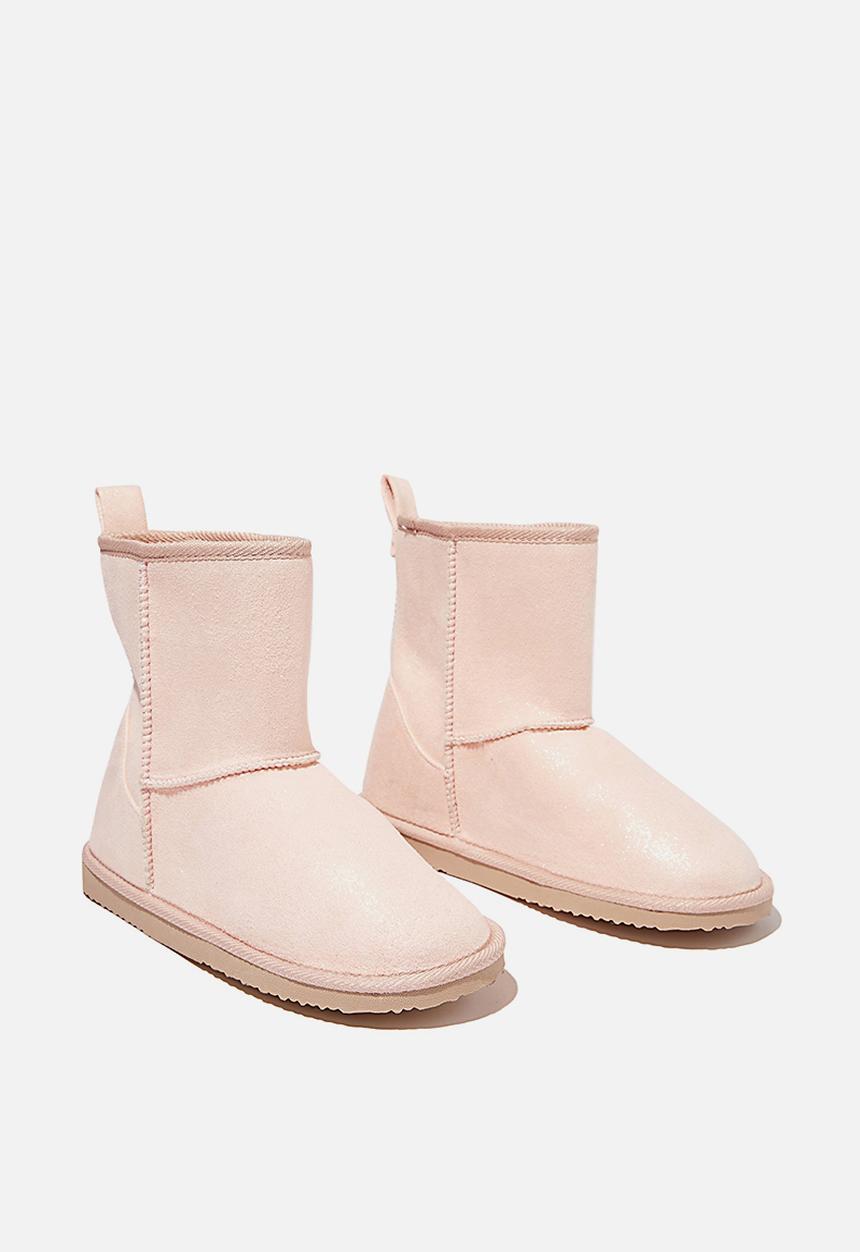 Cotton On - Hallie short home boot - pink