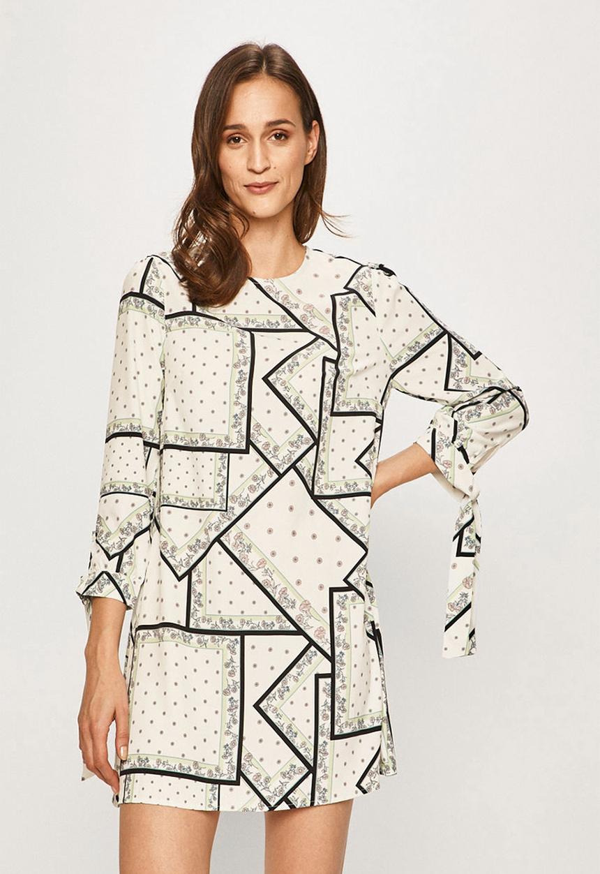 Glamorous - Petite geometric flower tunic - cream