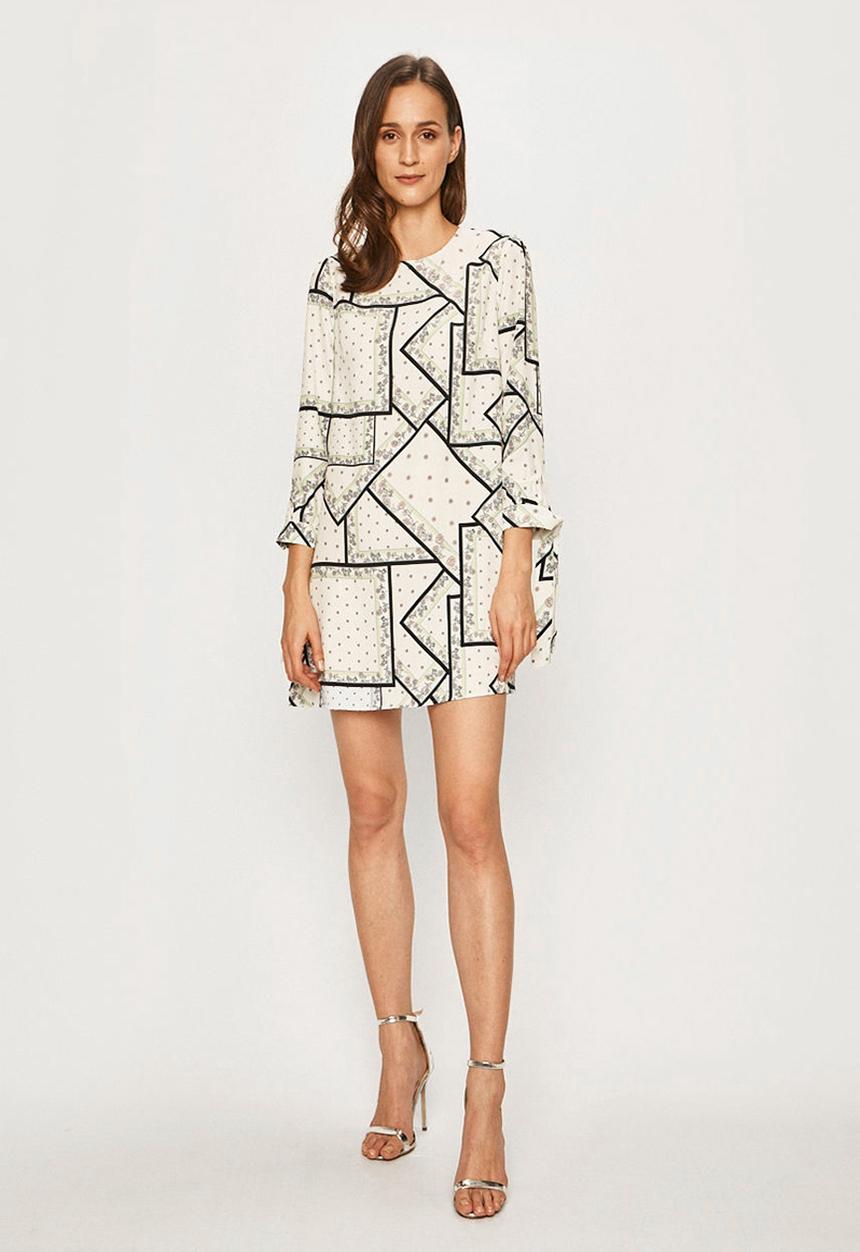 Glamorous - Petite geometric flower tunic - cream