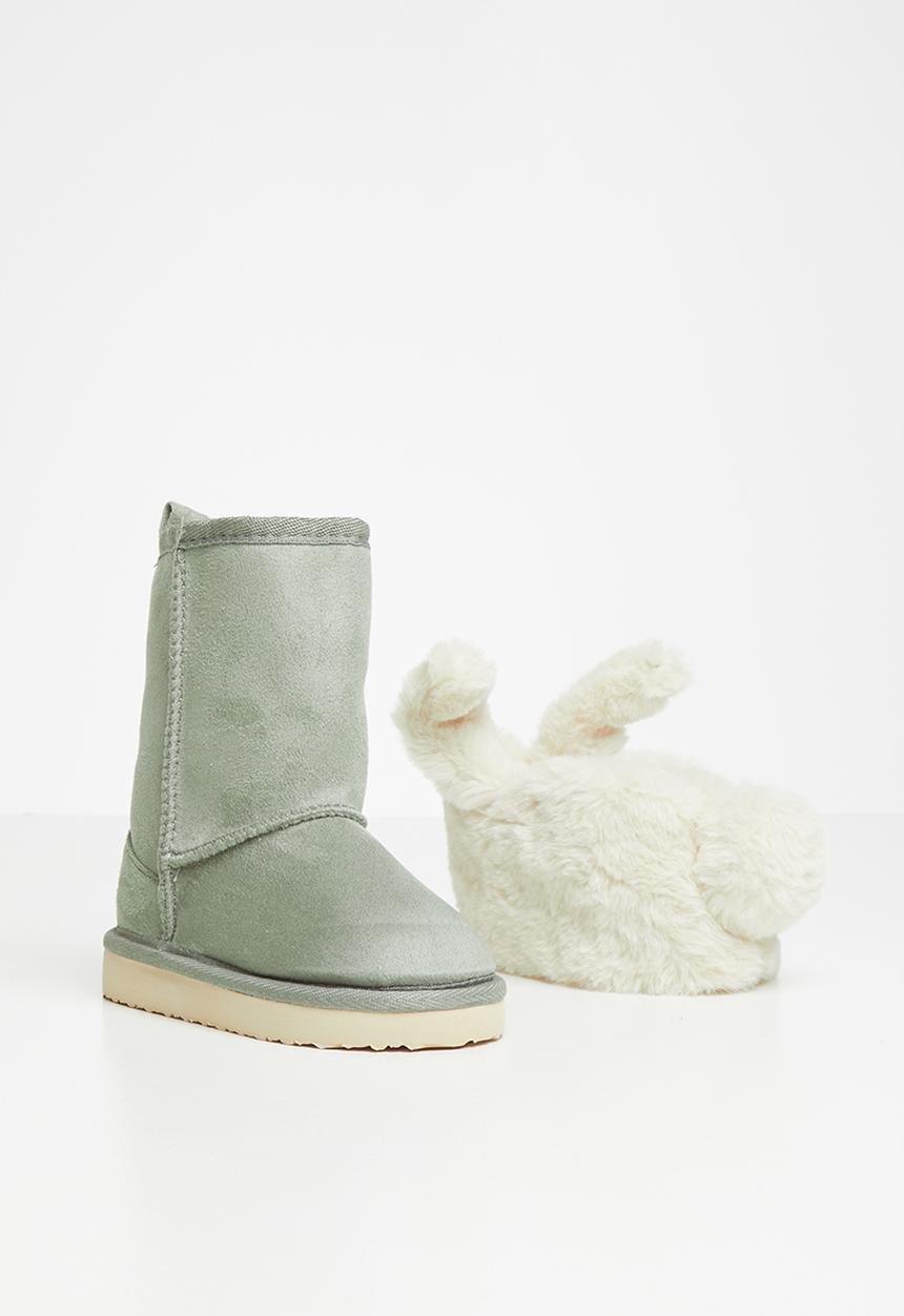 Cotton On - Homeboot & topper multipack - silver sage