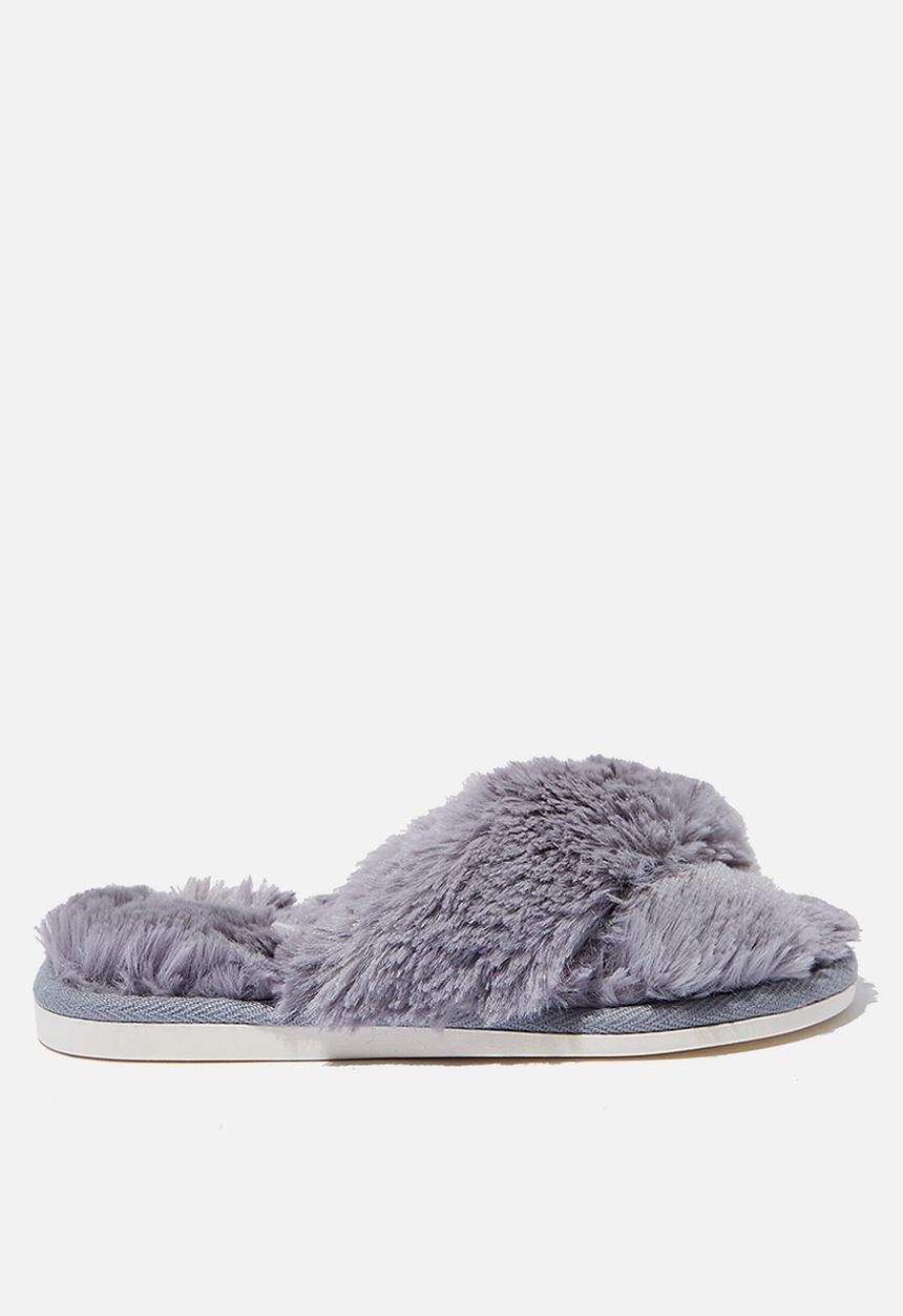 Cotton On - Arlie crossover slipper - grey
