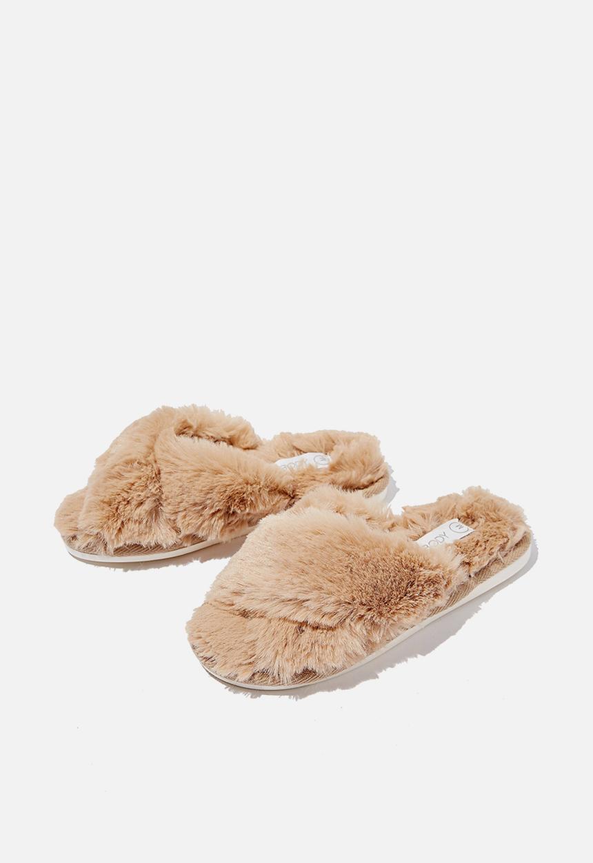 Cotton On - Arlie crossover slipper - caramel