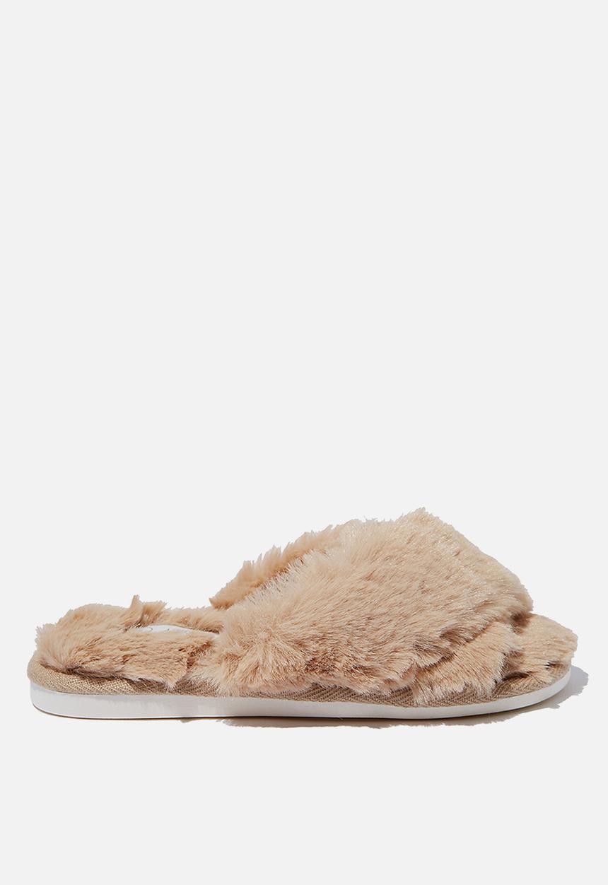 Cotton On - Arlie crossover slipper - caramel