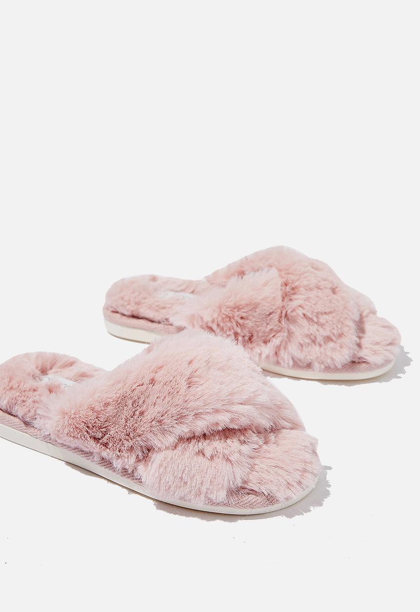 Cotton On - Arlie crossover slipper - blush