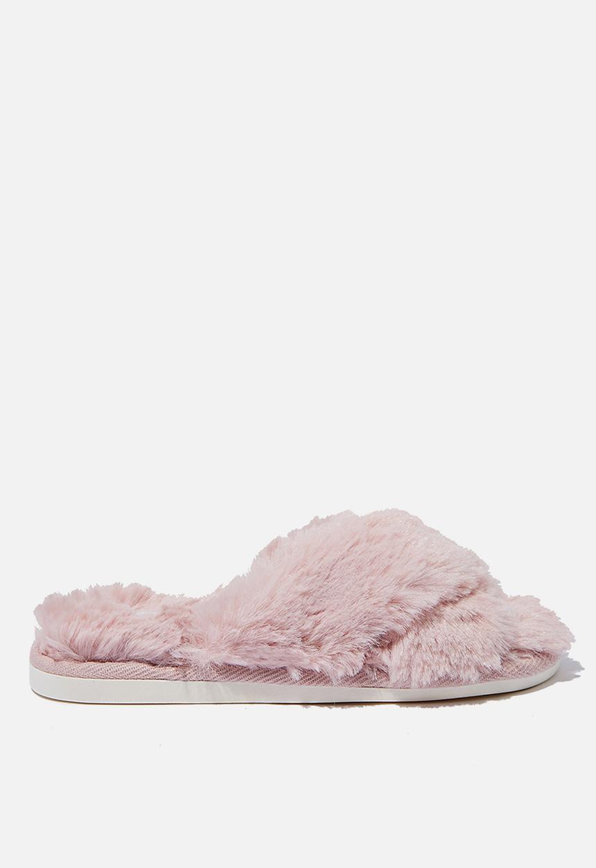 Cotton On - Arlie crossover slipper - blush