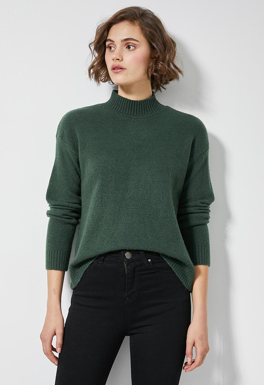 Superbalist - Lofty funnel neck - green 