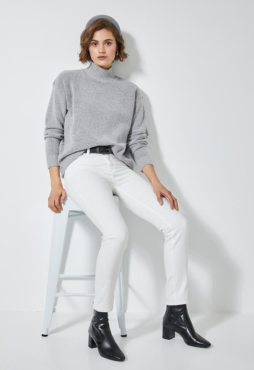 Superbalist - Lofty funnel neck - light grey 