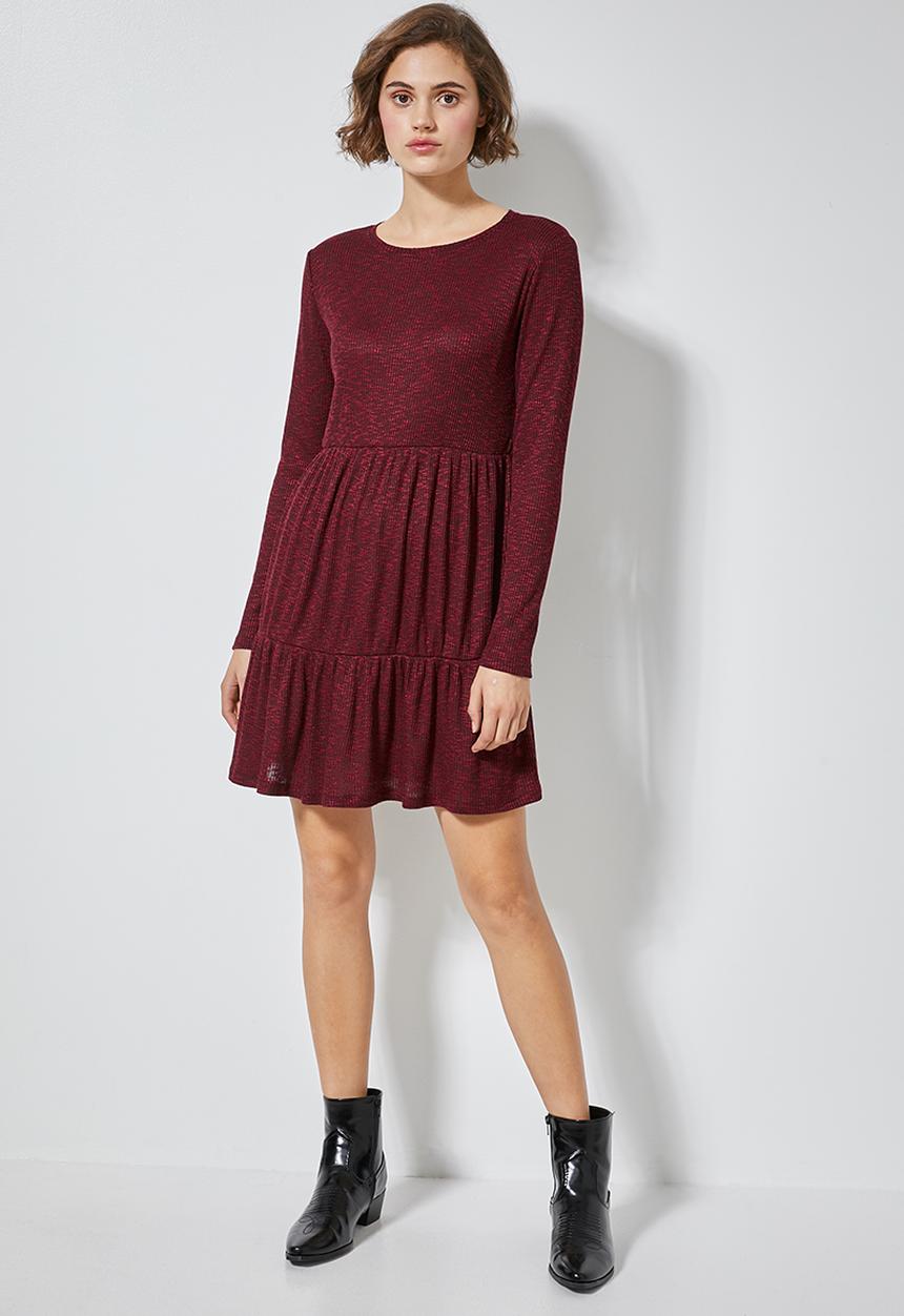 Superbalist - Mini trapeze dress - burgundy 