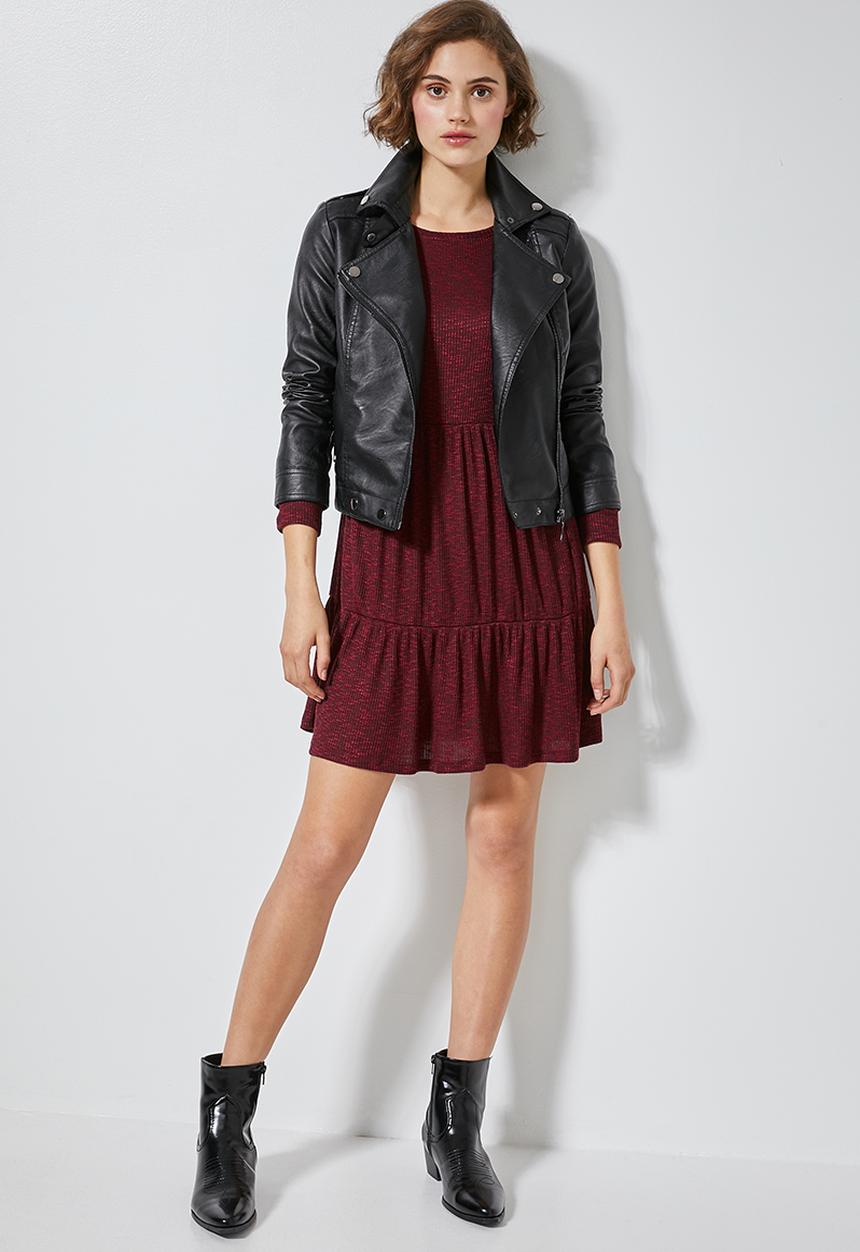 Superbalist - Mini trapeze dress - burgundy 