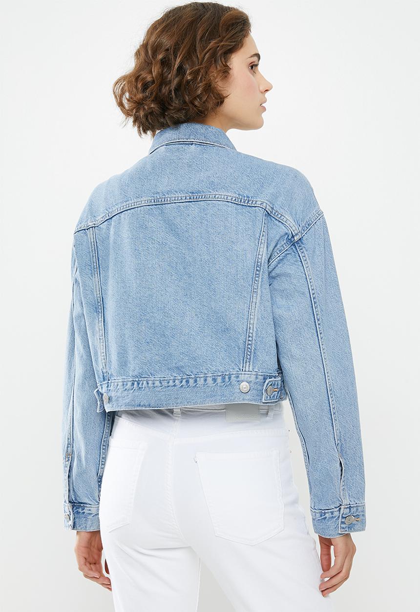 Levi’s® - Crop dad trucker slouch around jacket - blue