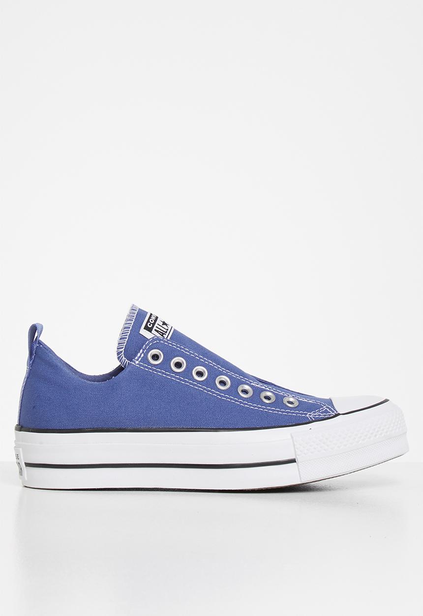 Converse - Chuck Taylor All Star lift slip - washed indigo/black/white
