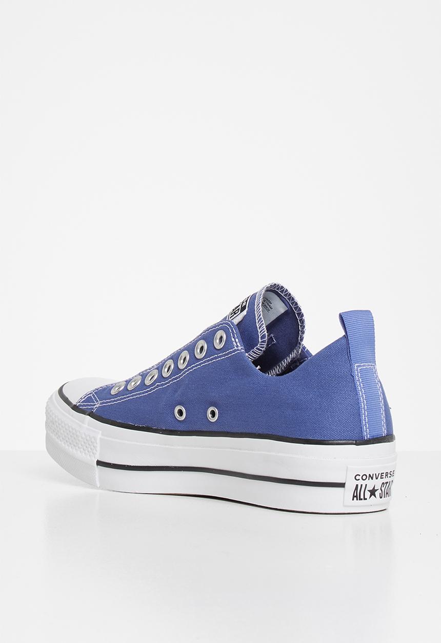 Converse - Chuck Taylor All Star lift slip - washed indigo/black/white