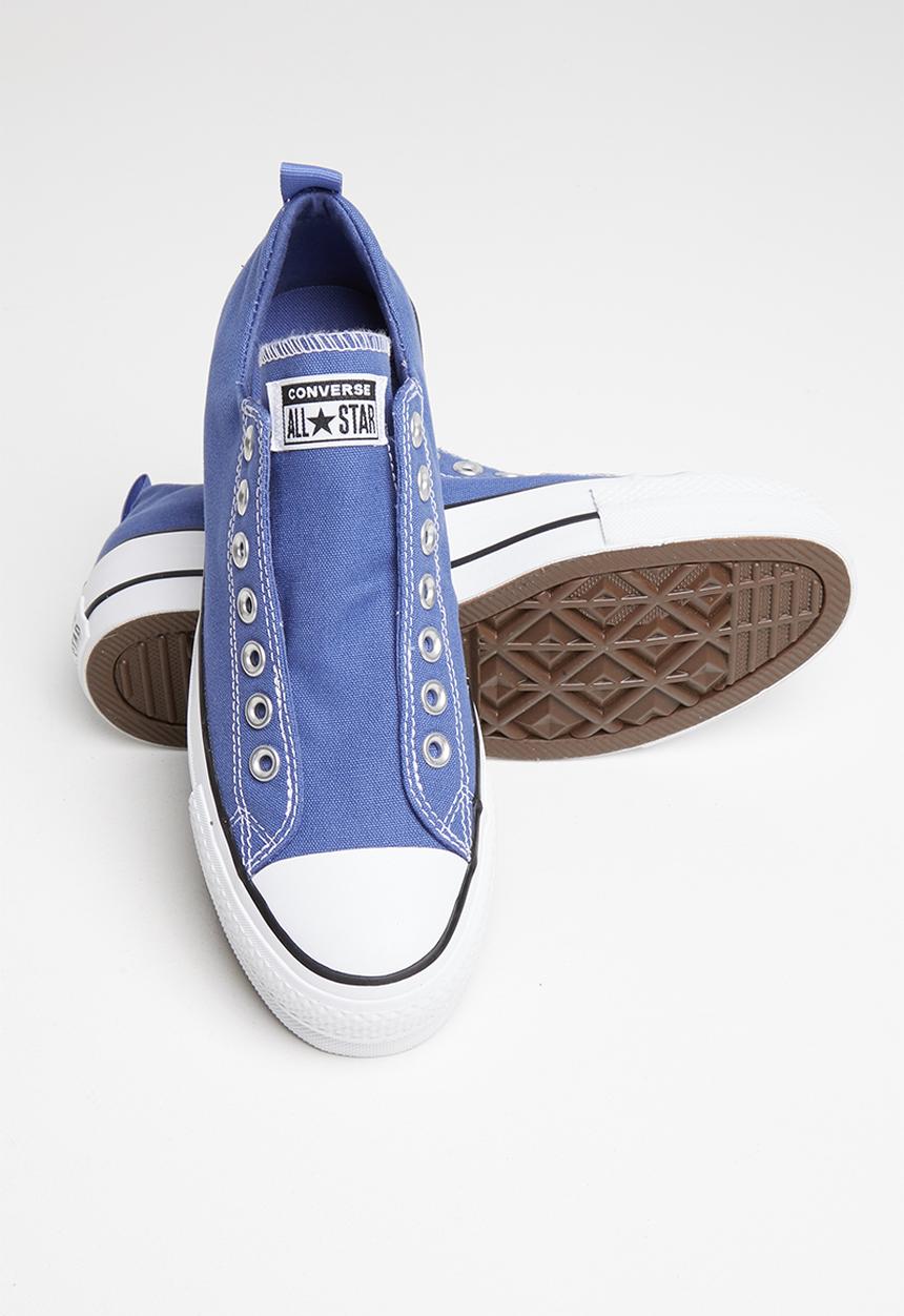 Converse - Chuck Taylor All Star lift slip - washed indigo/black/white