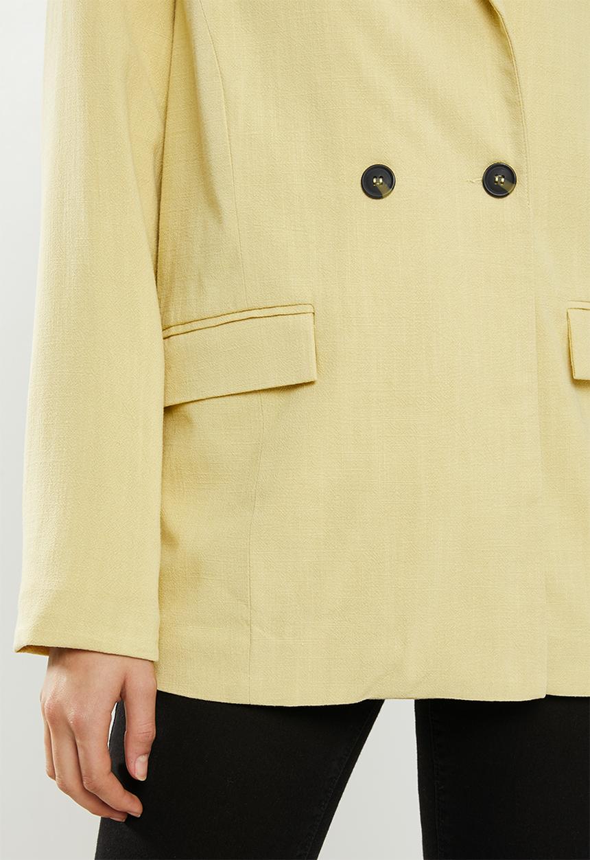 Cotton On - All day textured blazer - raffia
