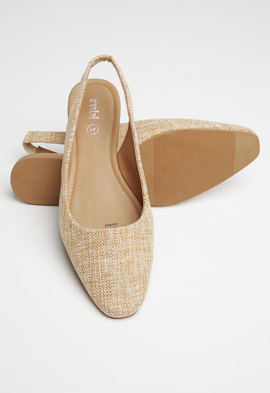 Cotton On - Essential lili square toe slingback - camel