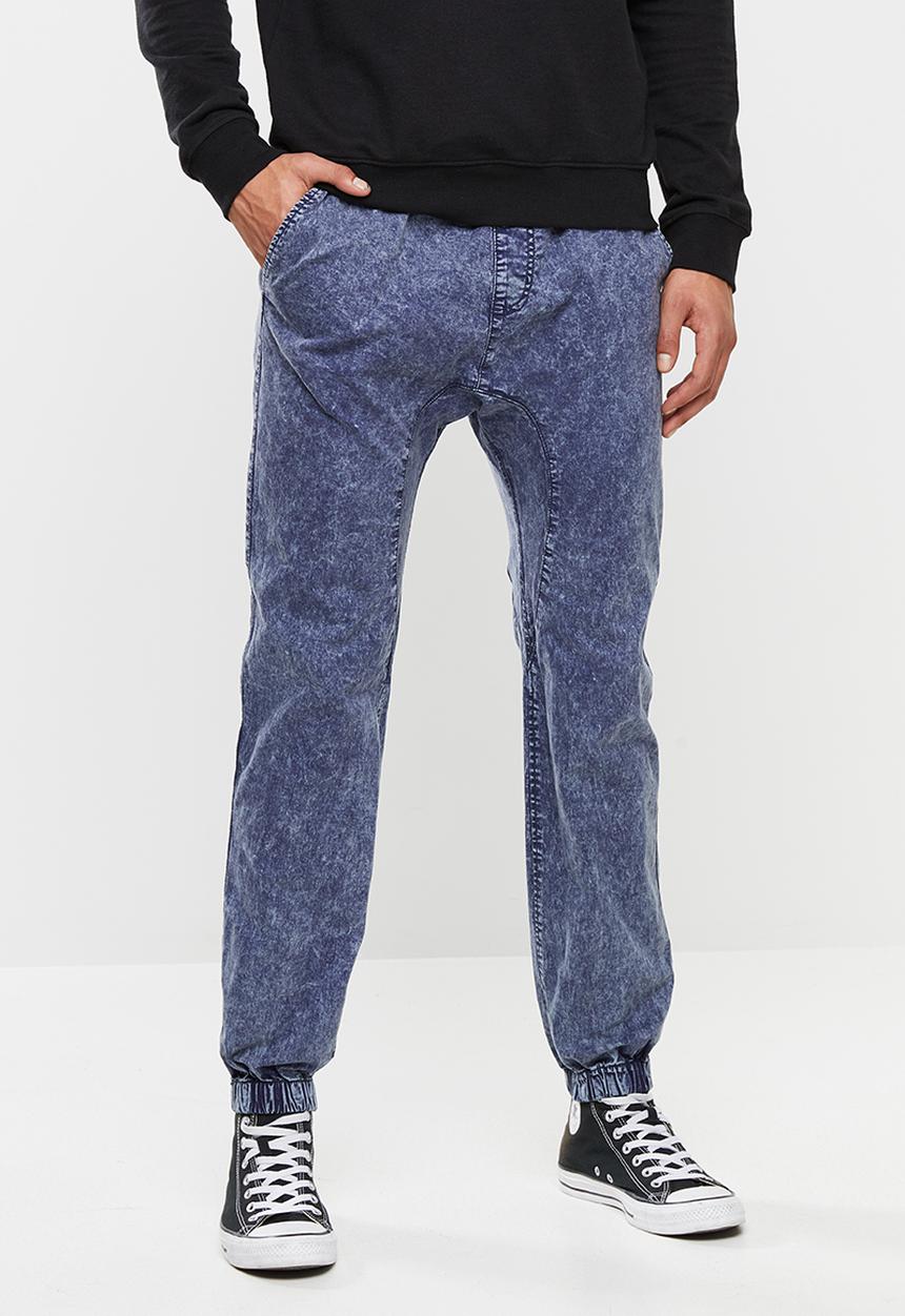 Cotton On - Drake cuffed pants - acid indigo