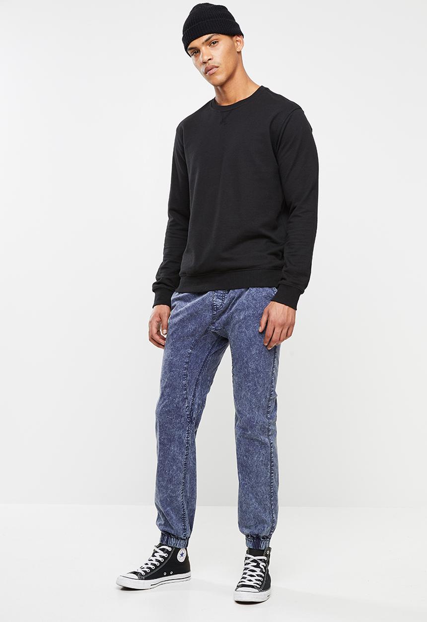 Cotton On - Drake cuffed pants - acid indigo
