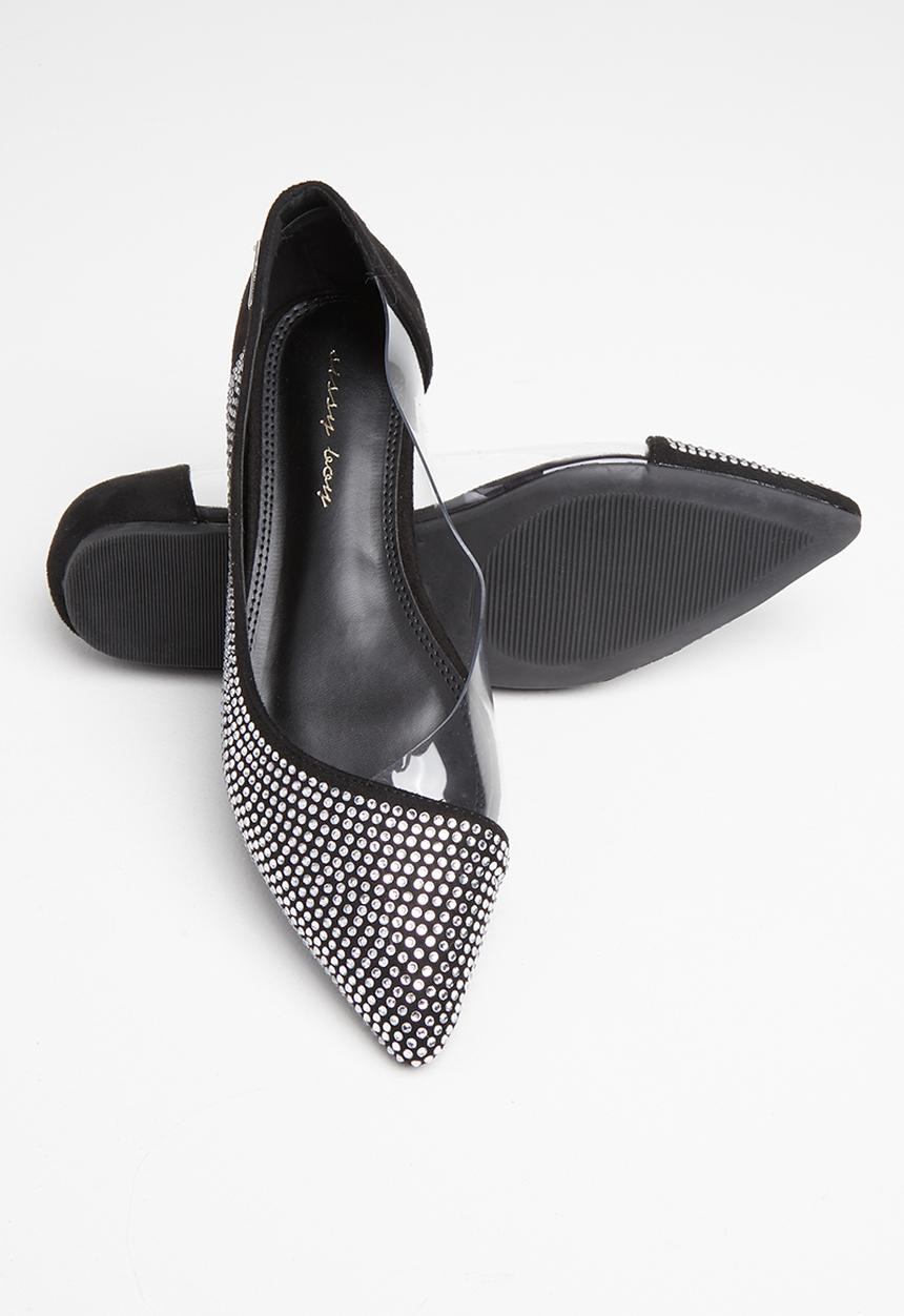 SISSY BOY - Daily flirt bling & patent pump - black