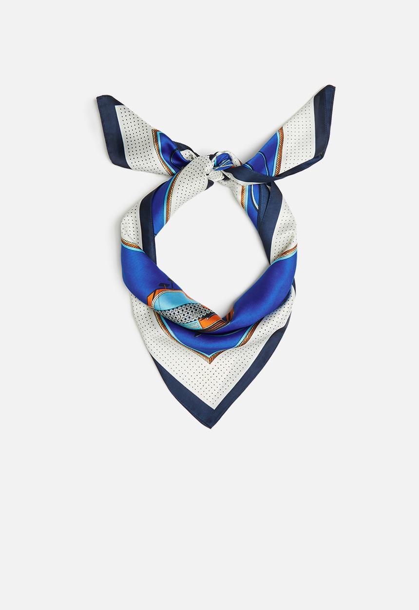 Superbalist - Horse carriage print neckerchief - blue