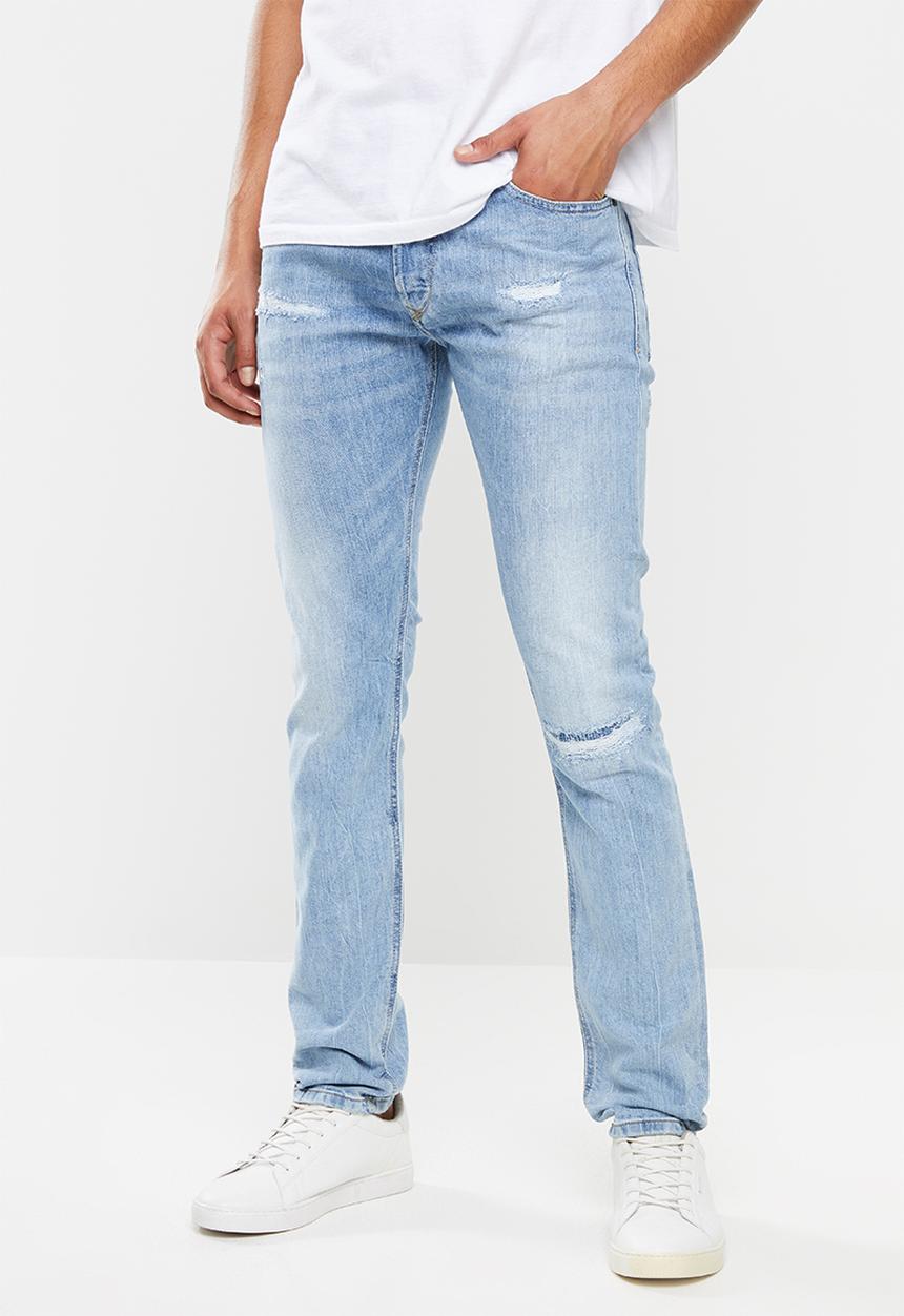 Diesel  - Tepphar slim fit carrot leg jeans - blue