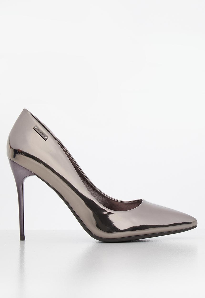 SISSY BOY - Patiently patent court heel - silver