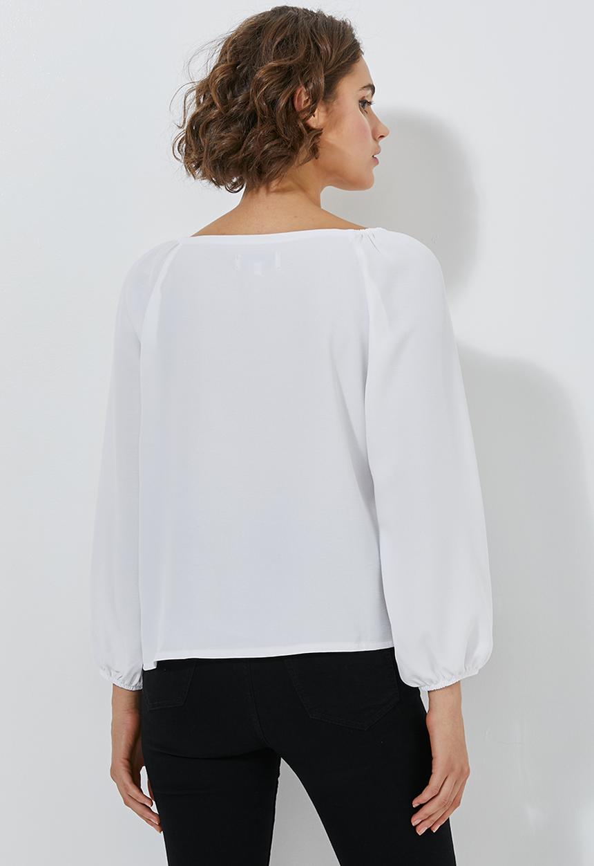 Superbalist - V-neck button down blouse - white