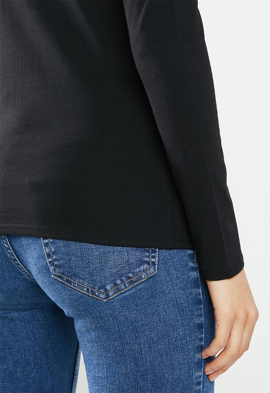 GUESS - Long sleeve zebra logo tee - black