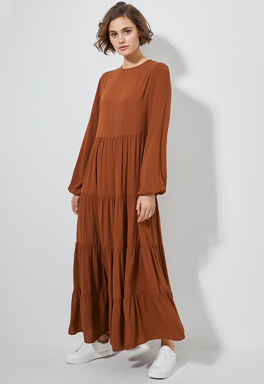 Superbalist - Tiered dress - rust