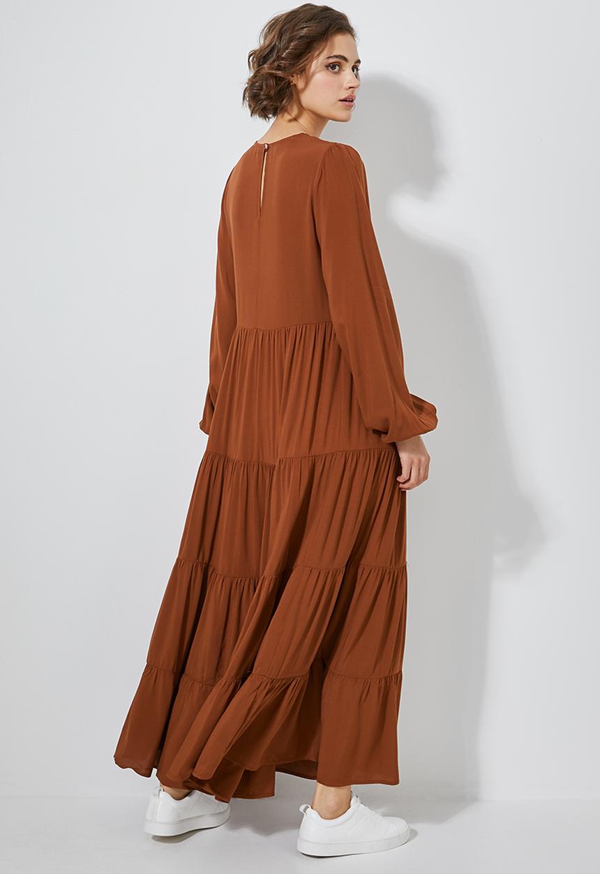 Superbalist - Tiered dress - rust