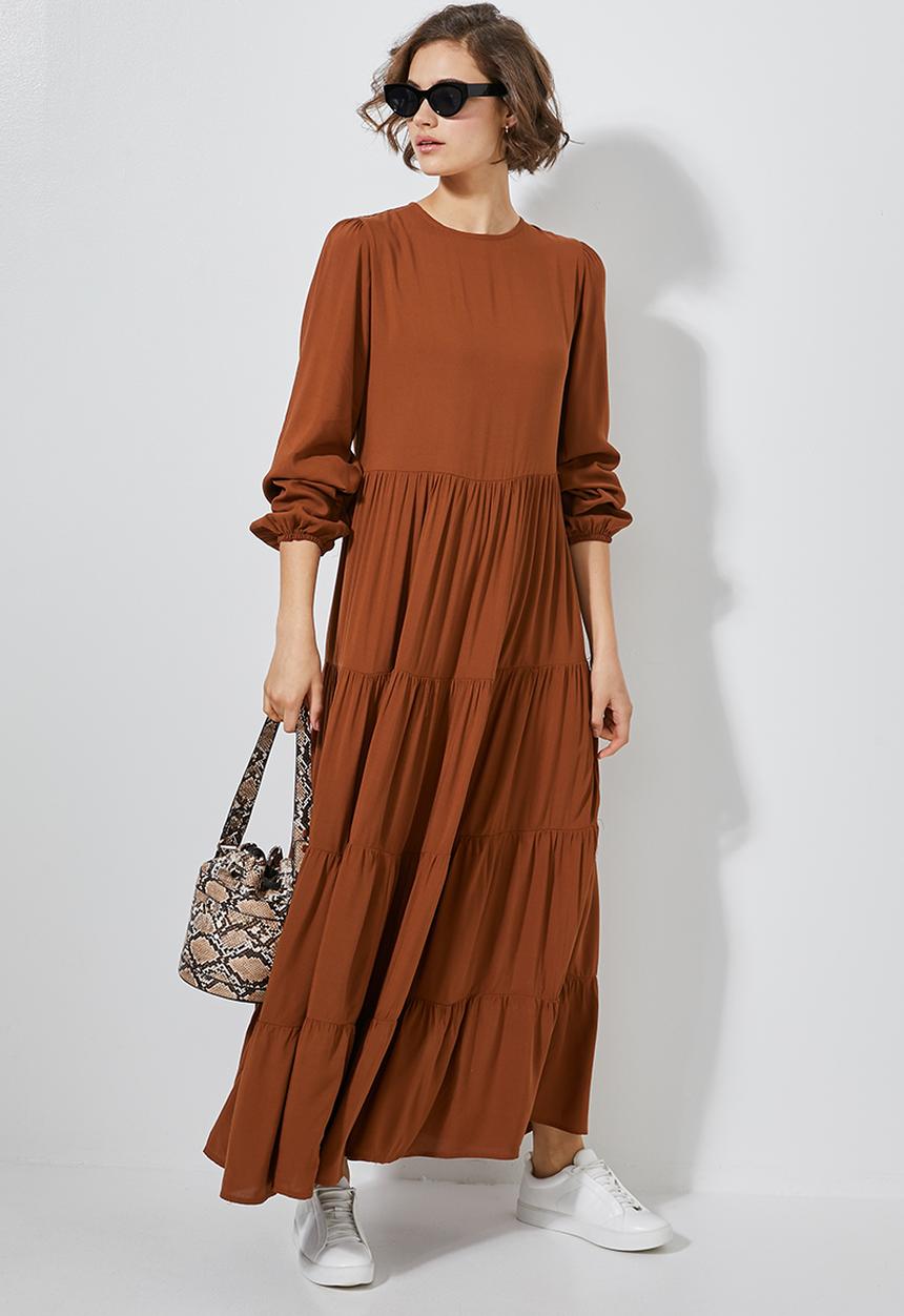 Superbalist - Tiered dress - rust