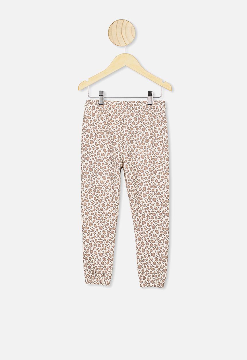 Cotton On - Keira cuff pant - white & brown 