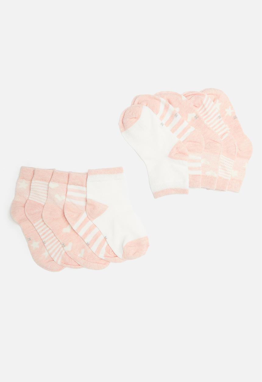 Pop Candy - Geometric socks pack - pink & white 