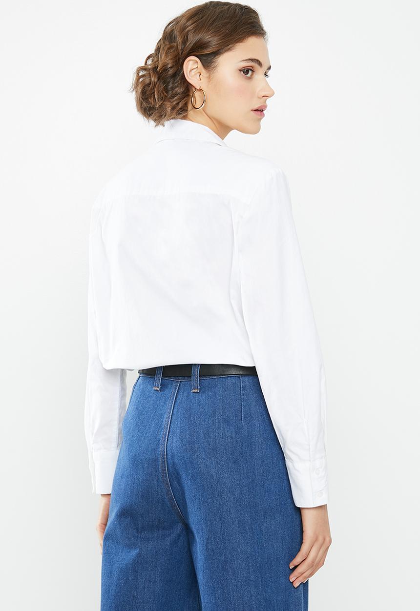 MANGO - Oxford shirt - white