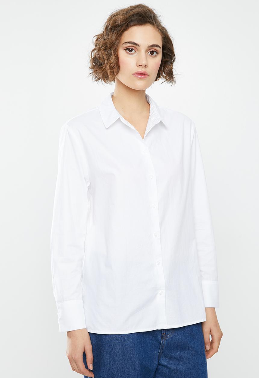 MANGO - Oxford shirt - white