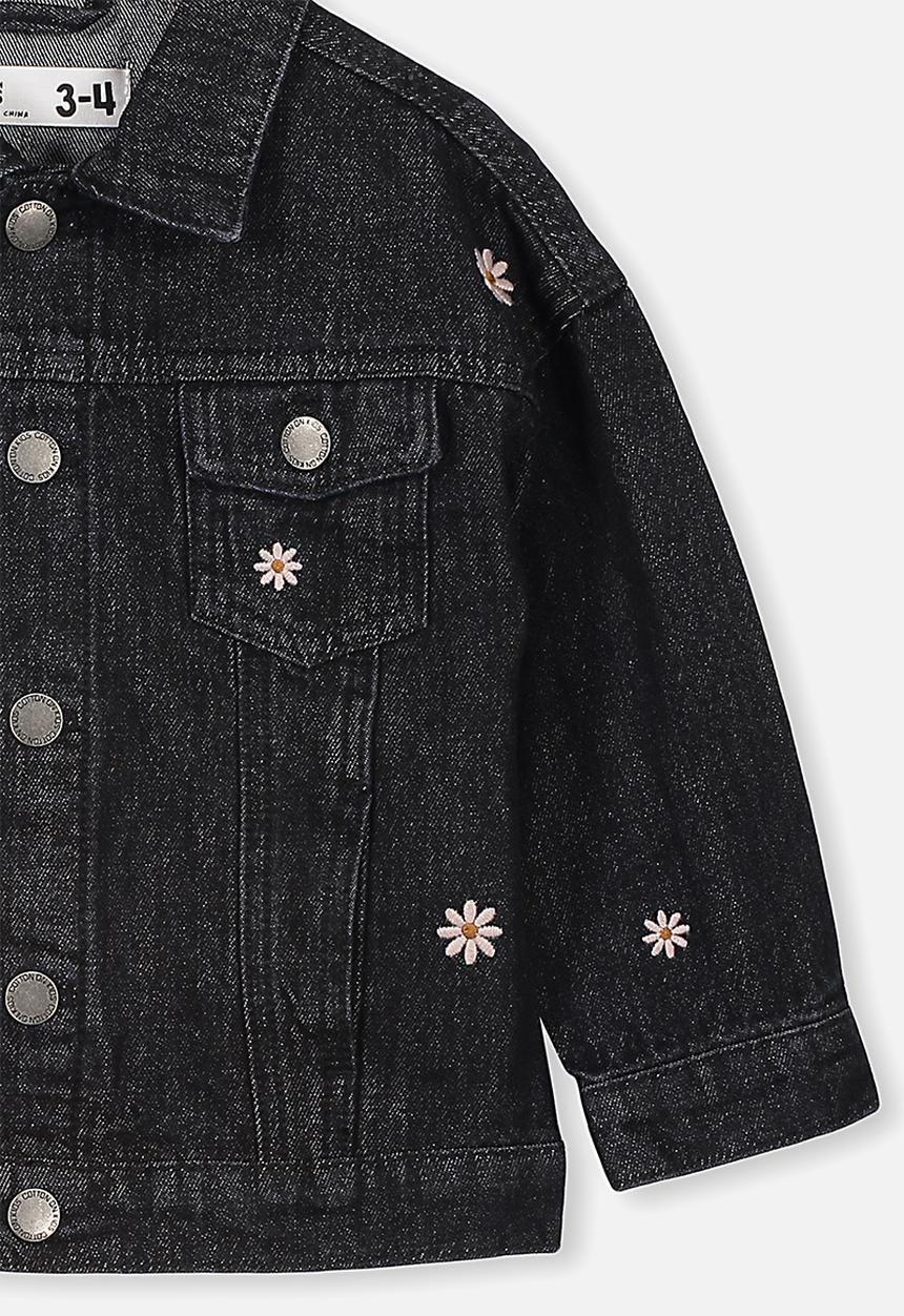 Cotton On - Emmy spliced trucker jacket - black