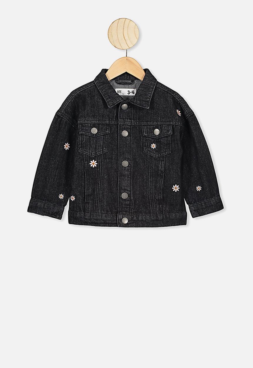 Cotton On - Emmy spliced trucker jacket - black