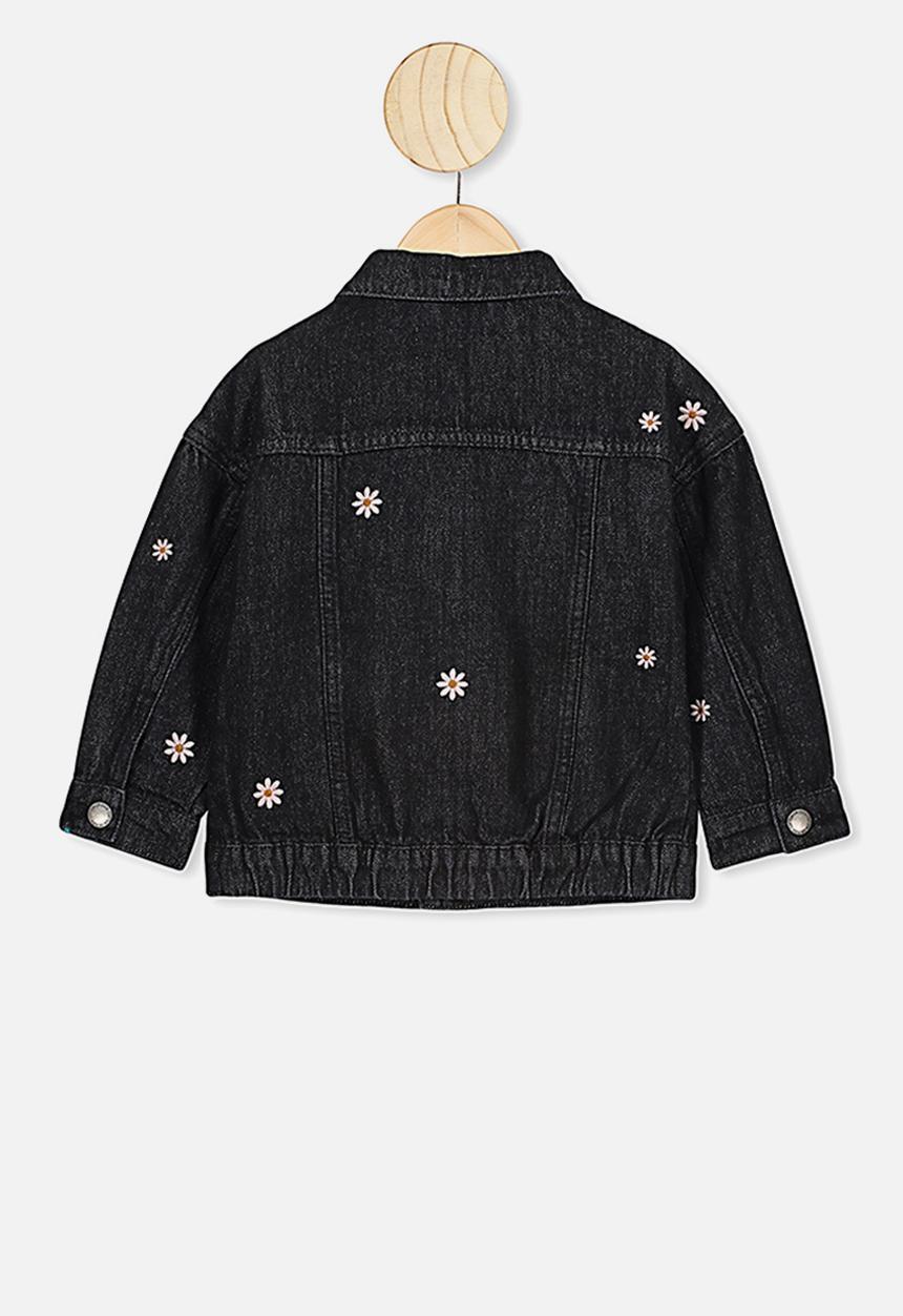 Cotton On - Emmy spliced trucker jacket - black
