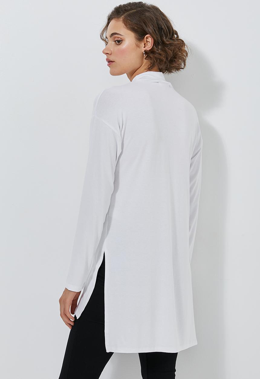 Superbalist - Longline viscose tee - white