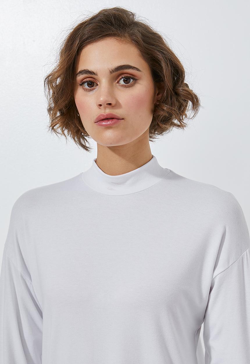 Superbalist - Longline viscose tee - white