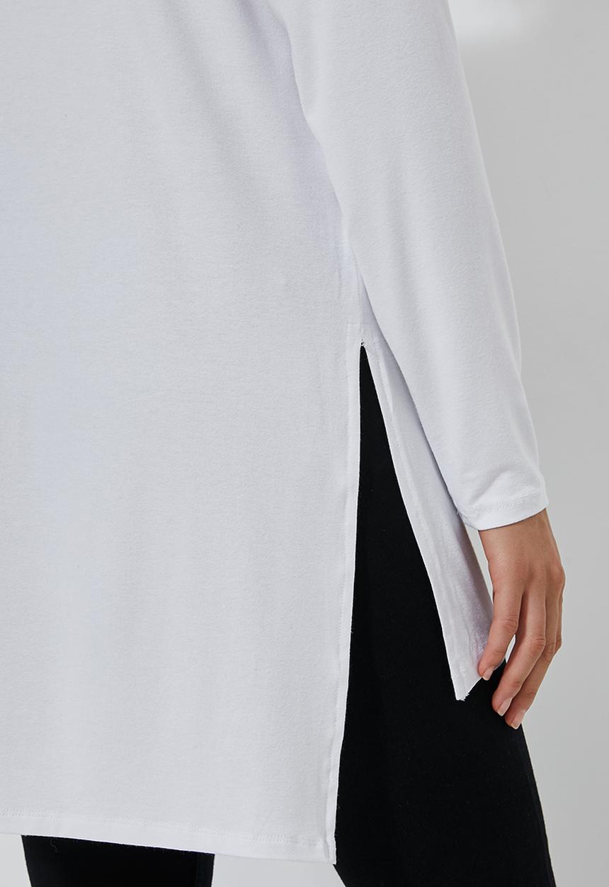 Superbalist - Longline viscose tee - white