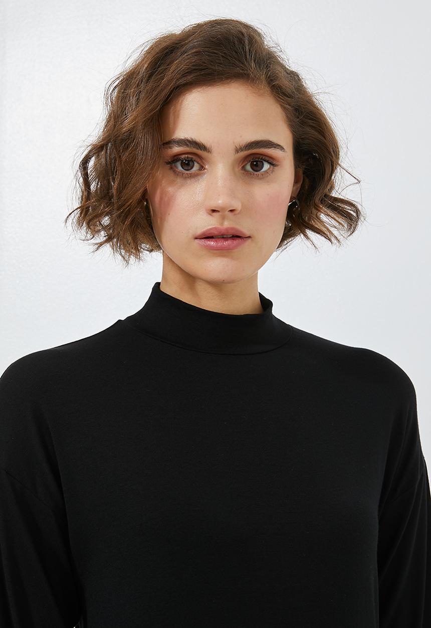 Superbalist - Longline viscose tee - black