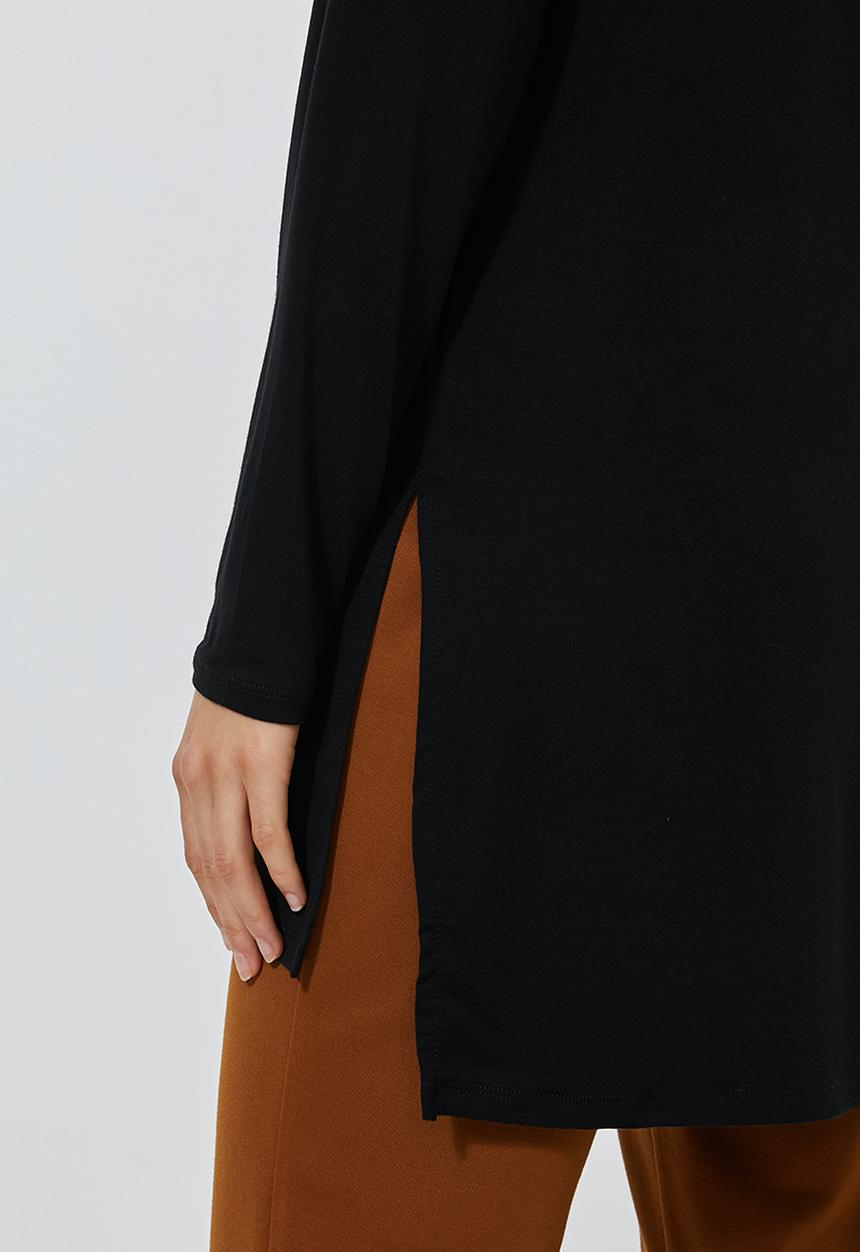 Superbalist - Longline viscose tee - black