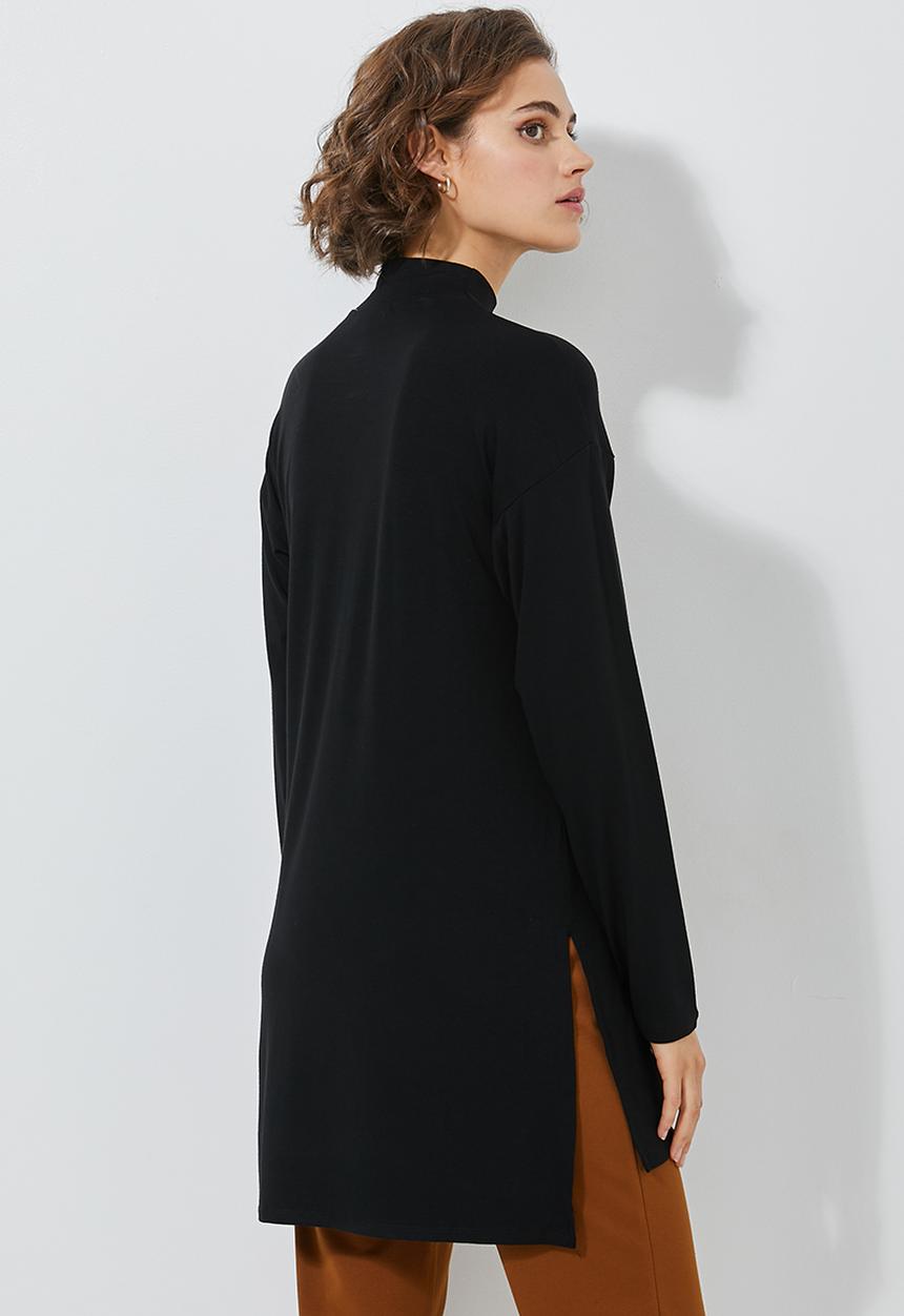 Superbalist - Longline viscose tee - black
