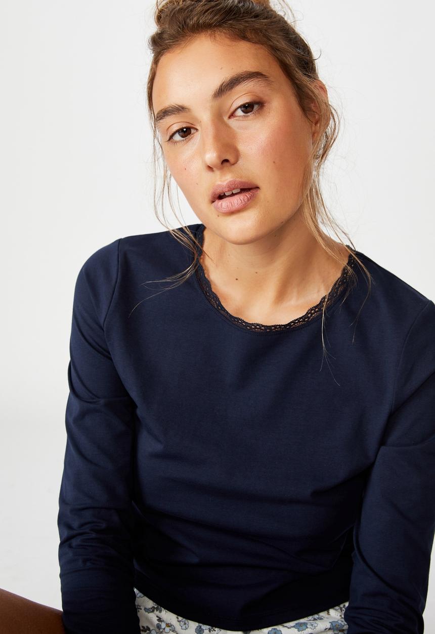 Cotton On - Bed time jersey top - navy
