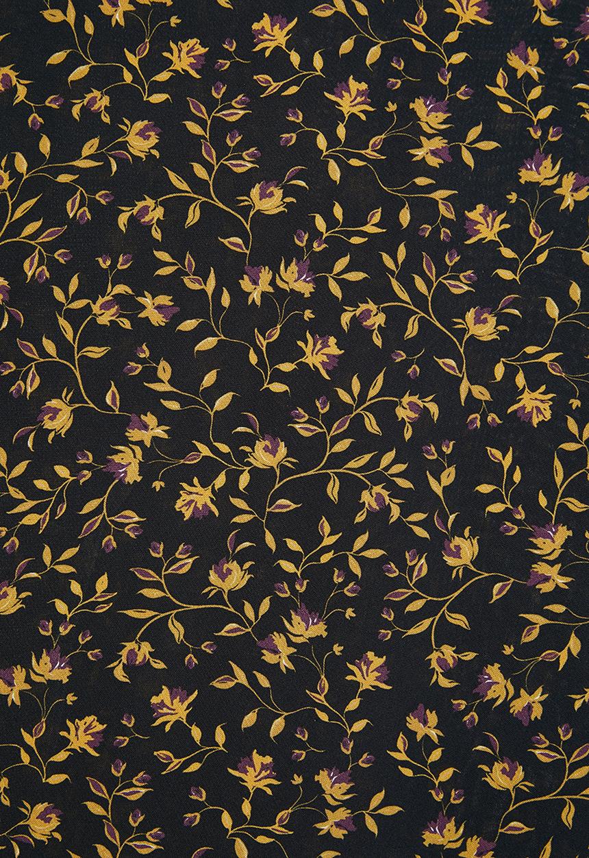 Superbalist - Key hole blouse - black & yellow