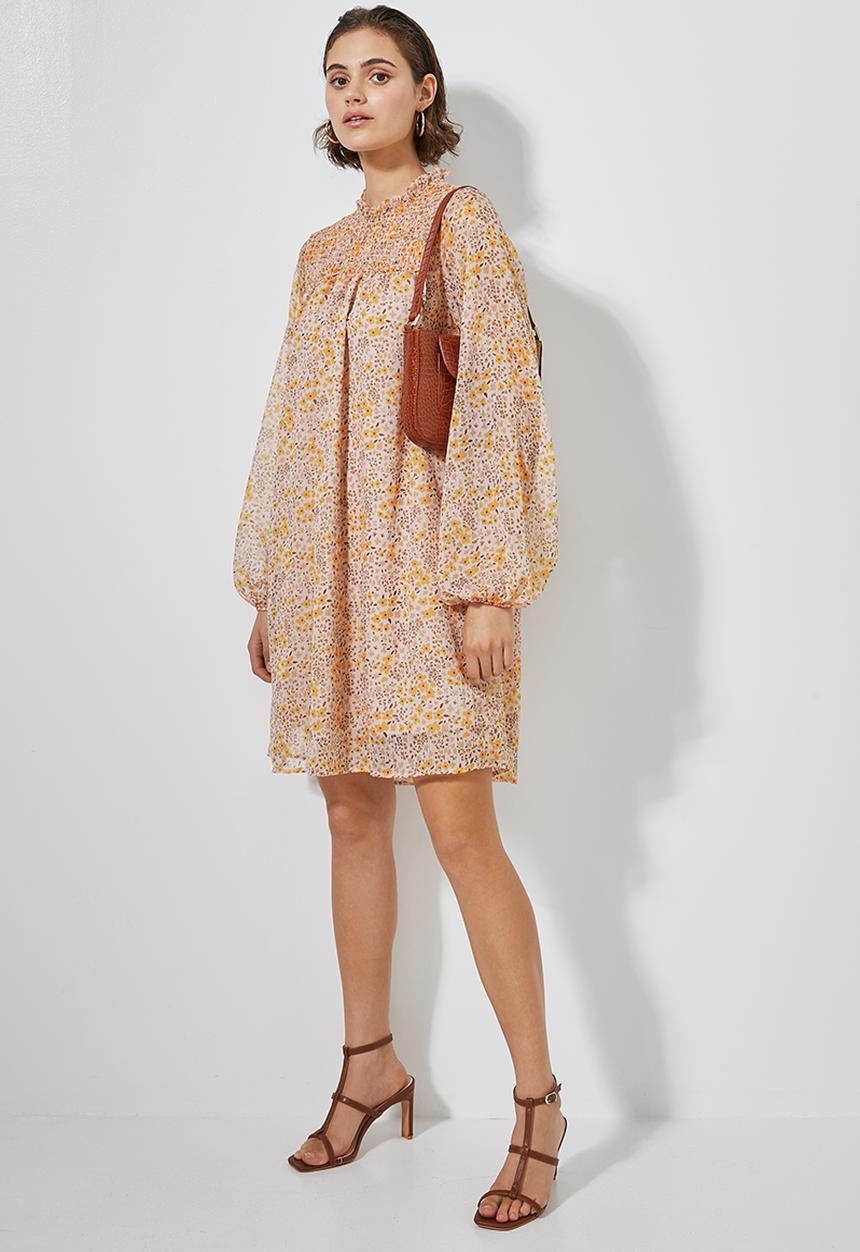 Superbalist - Shirred babydoll dress - orange